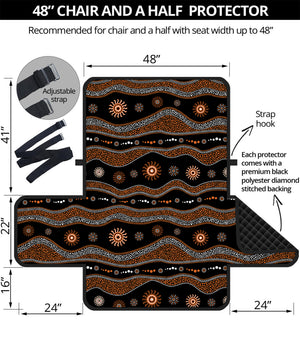 Australian Aboriginal Art Pattern Print Half Sofa Protector