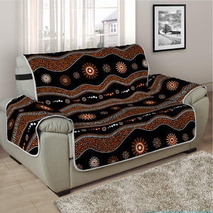 Australian Aboriginal Art Pattern Print Half Sofa Protector