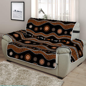 Australian Aboriginal Art Pattern Print Half Sofa Protector