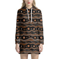 Australian Aboriginal Art Pattern Print Pullover Hoodie Dress