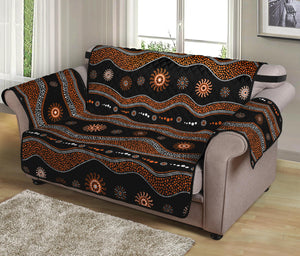 Australian Aboriginal Art Pattern Print Loveseat Protector