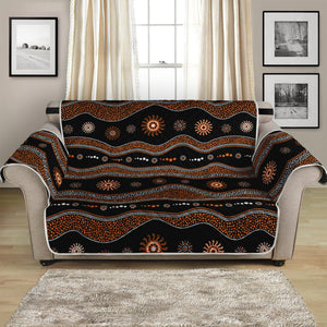 Australian Aboriginal Art Pattern Print Loveseat Protector