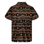 Australian Aboriginal Art Pattern Print Men's Short Sleeve Shirt