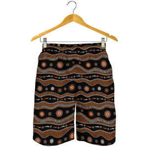 Australian Aboriginal Art Pattern Print Men's Shorts