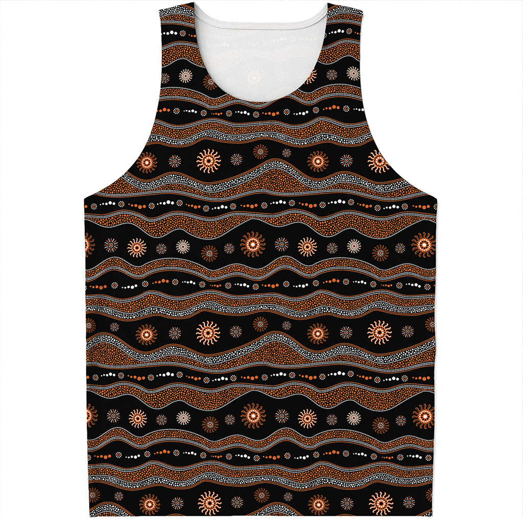 Australian Aboriginal Art Pattern Print Men's Tank Top