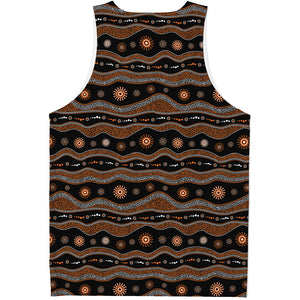 Australian Aboriginal Art Pattern Print Men's Tank Top