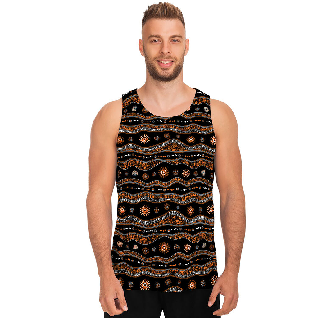 Australian Aboriginal Art Pattern Print Men's Tank Top