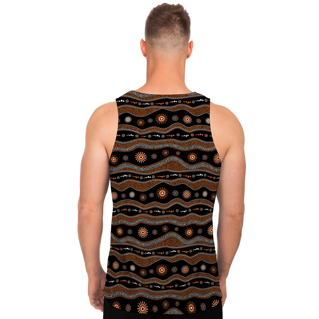 Australian Aboriginal Art Pattern Print Men's Tank Top