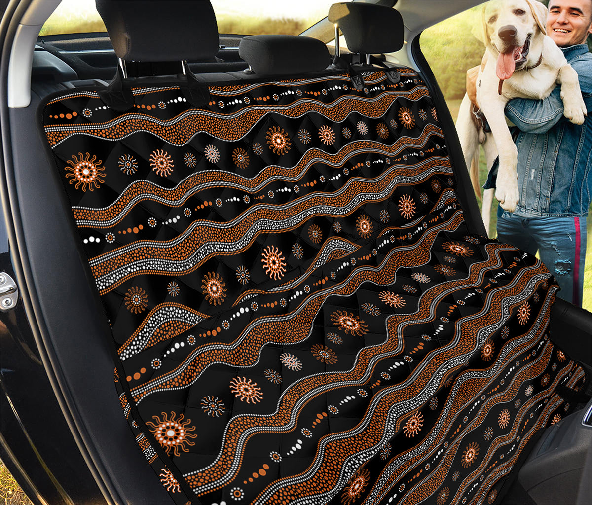 Australian Aboriginal Art Pattern Print Pet Car Back Seat Cover