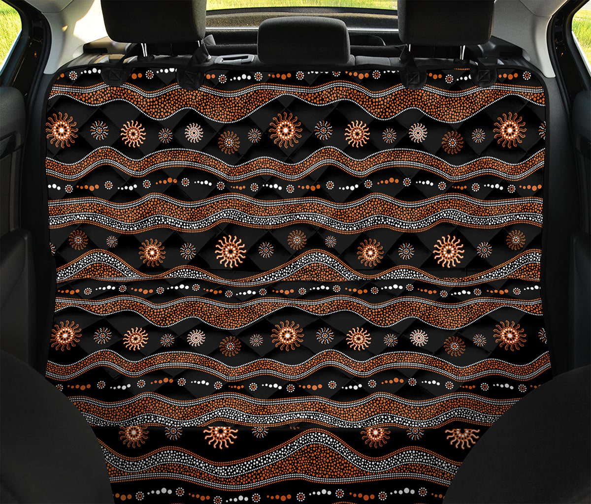 Australian Aboriginal Art Pattern Print Pet Car Back Seat Cover