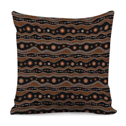 Australian Aboriginal Art Pattern Print Pillow Cover