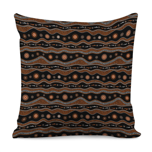 Australian Aboriginal Art Pattern Print Pillow Cover