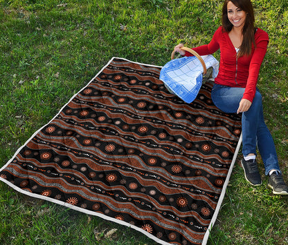 Australian Aboriginal Art Pattern Print Quilt
