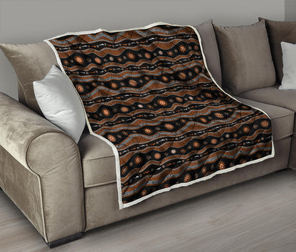 Australian Aboriginal Art Pattern Print Quilt