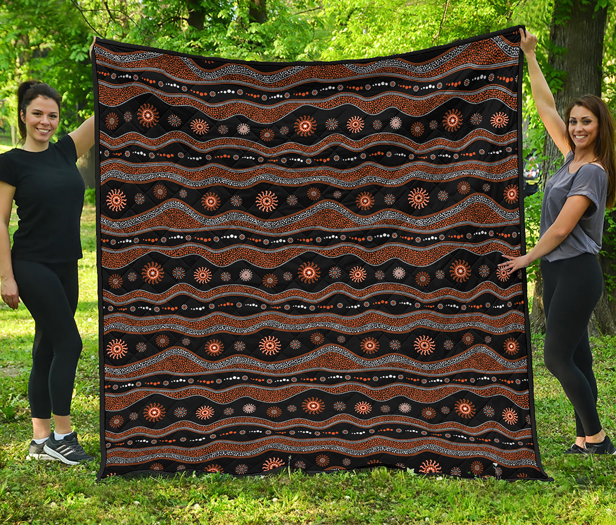 Australian Aboriginal Art Pattern Print Quilt
