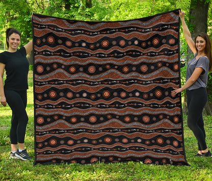 Australian Aboriginal Art Pattern Print Quilt