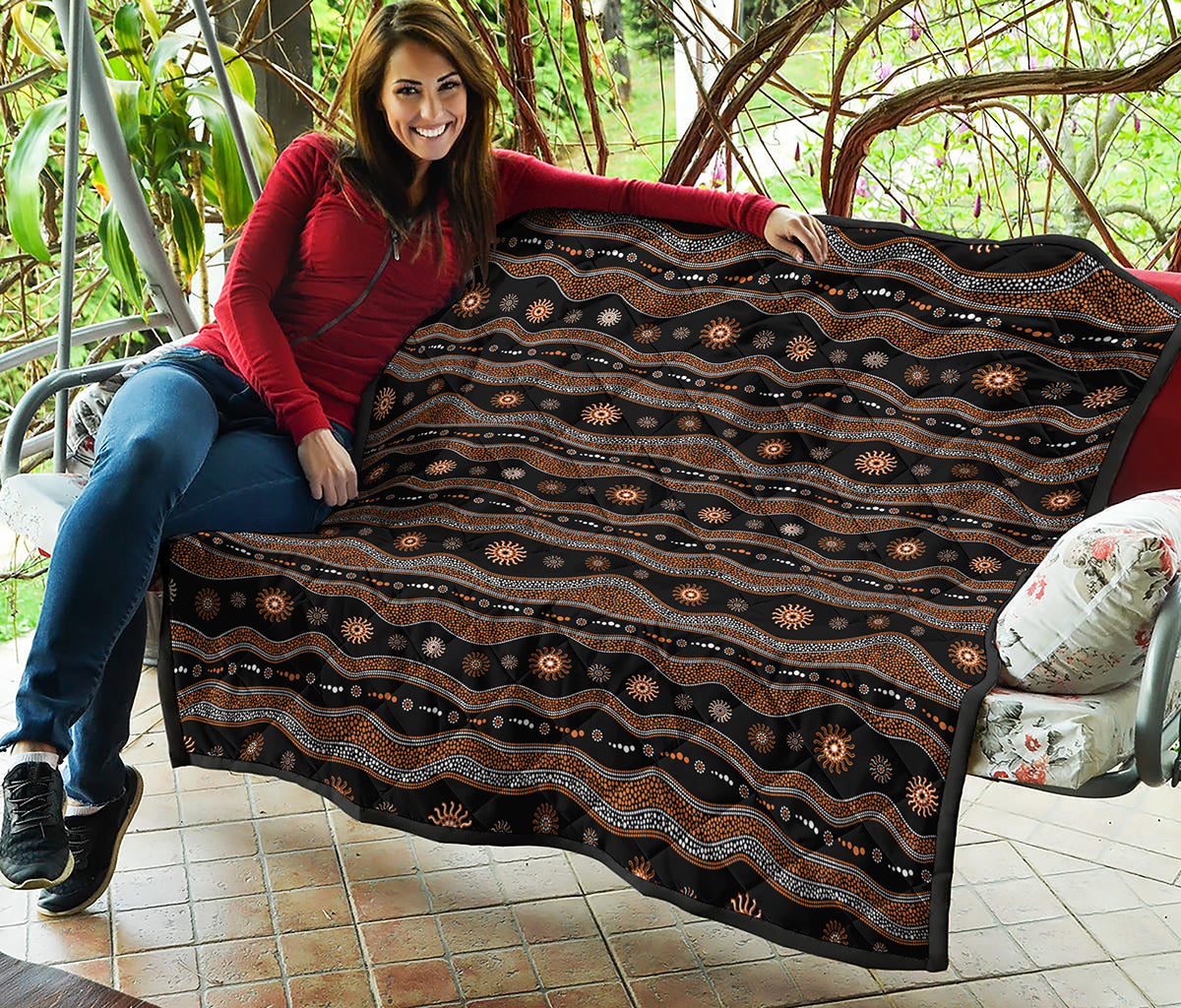 Australian Aboriginal Art Pattern Print Quilt