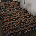 Australian Aboriginal Art Pattern Print Quilt Bed Set