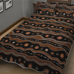 Australian Aboriginal Art Pattern Print Quilt Bed Set