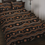 Australian Aboriginal Art Pattern Print Quilt Bed Set