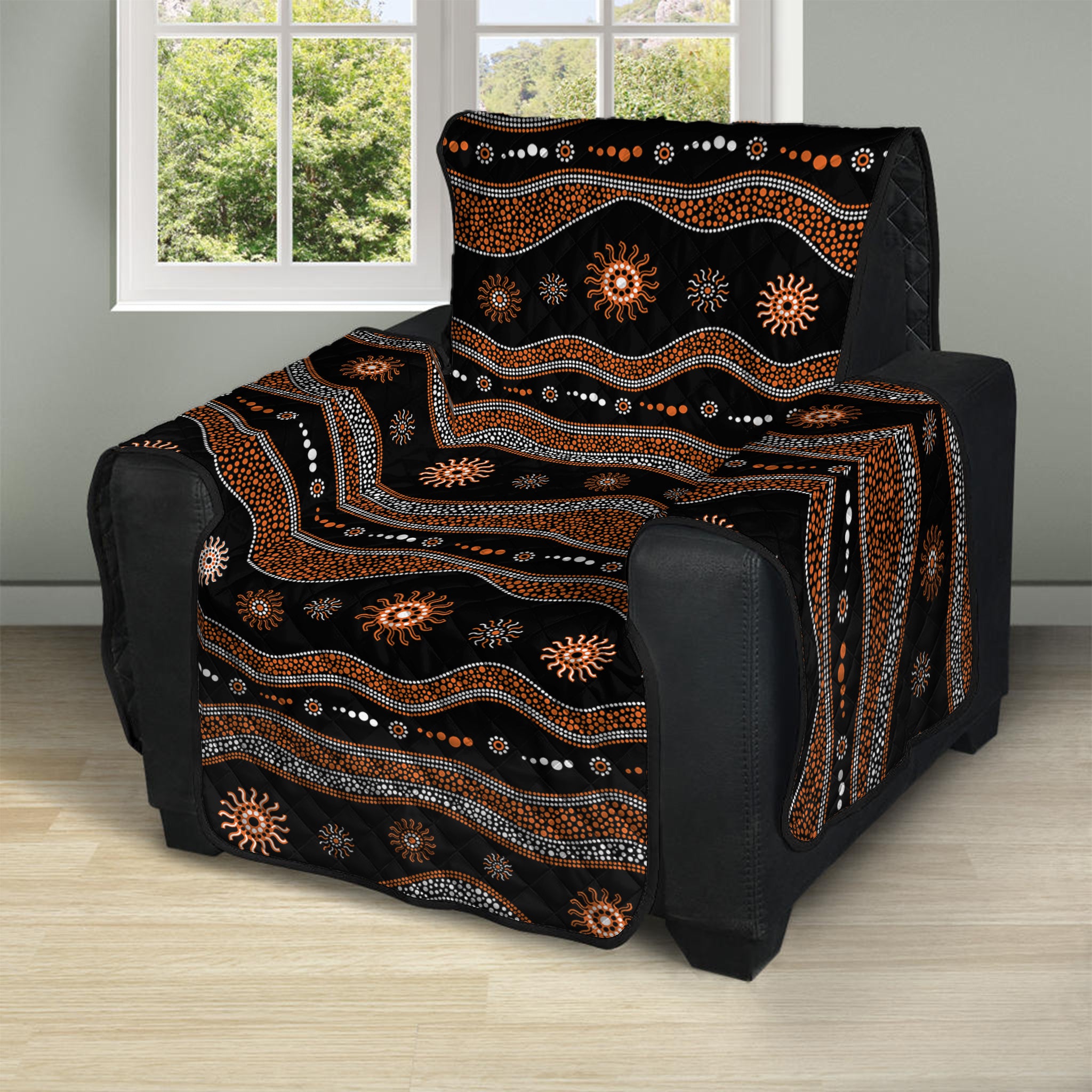 Australian Aboriginal Art Pattern Print Recliner Protector