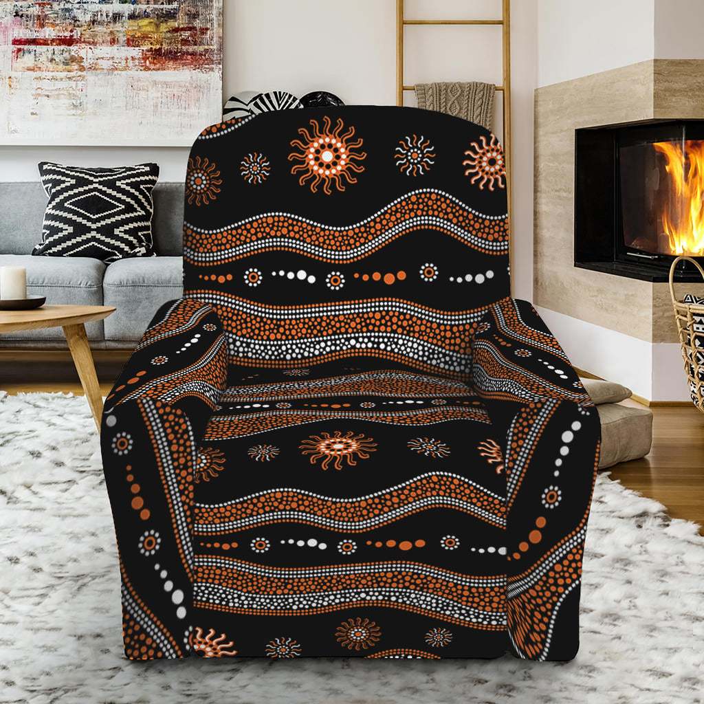 Australian Aboriginal Art Pattern Print Recliner Slipcover