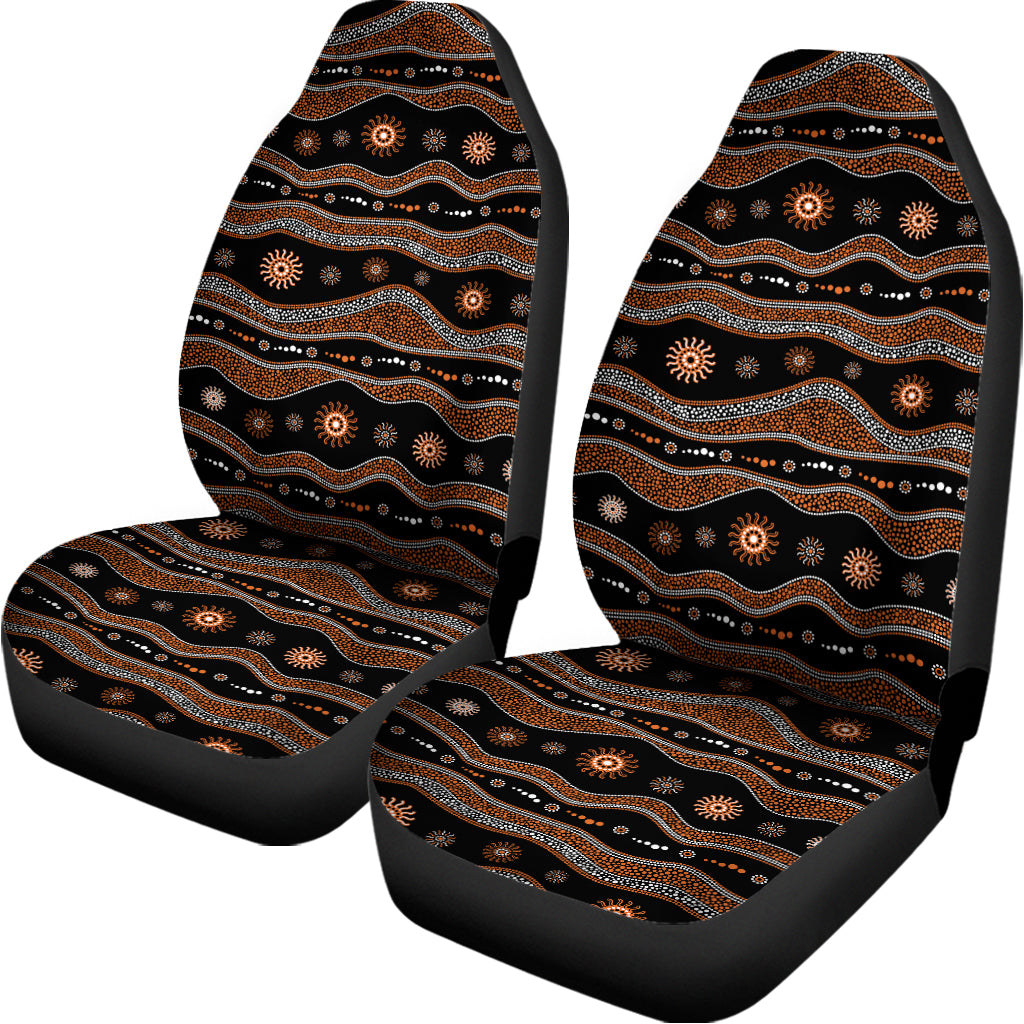 Australian Aboriginal Art Pattern Print Universal Fit Car Seat Covers