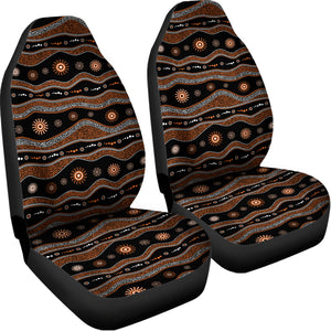 Australian Aboriginal Art Pattern Print Universal Fit Car Seat Covers