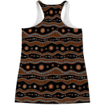 Australian Aboriginal Art Pattern Print Women's Racerback Tank Top