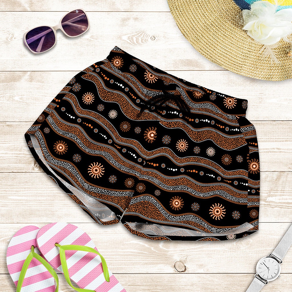 Australian Aboriginal Art Pattern Print Women's Shorts