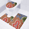 Australian Aboriginal Art Print 3 Piece Bath Mat Set