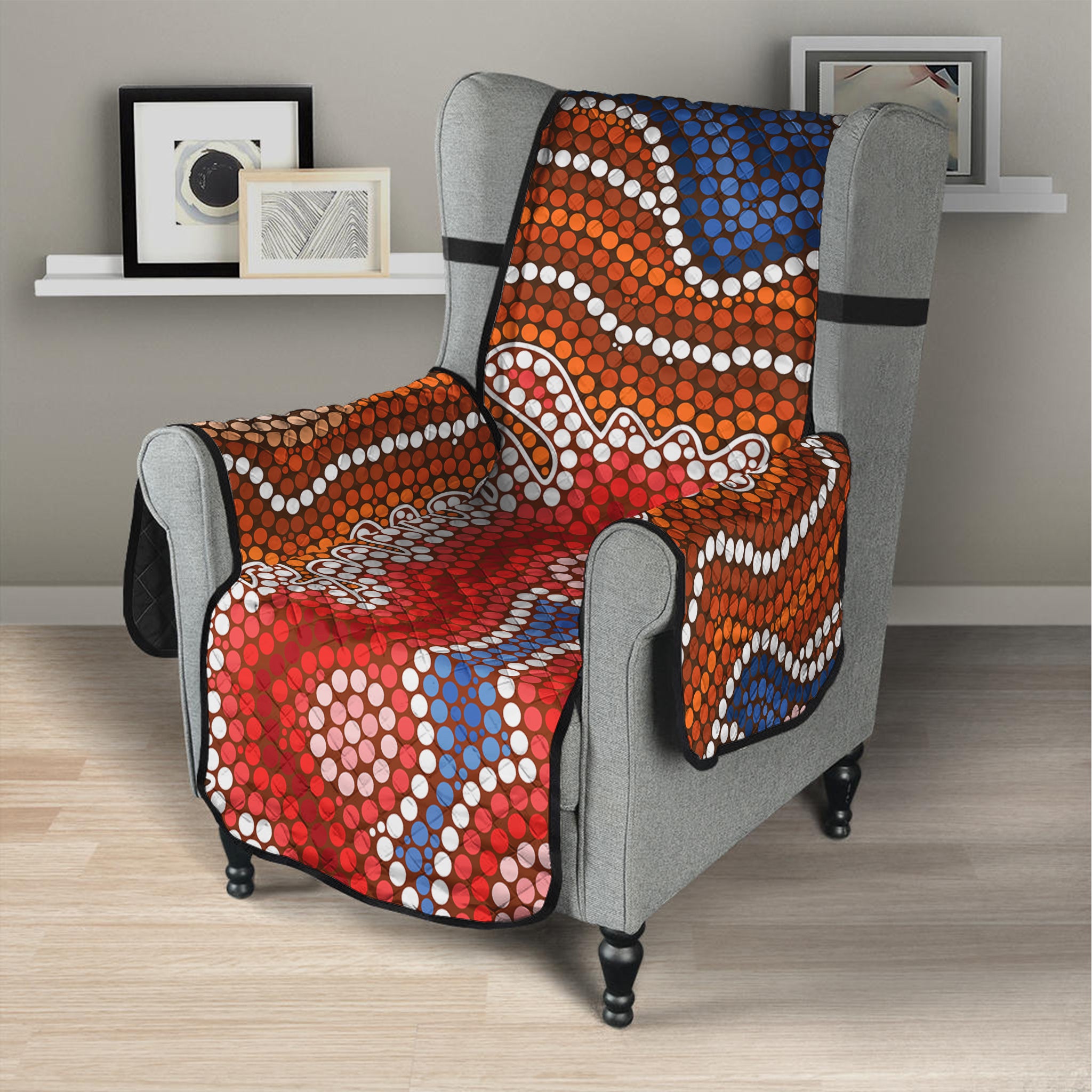 Australian Aboriginal Art Print Armchair Protector