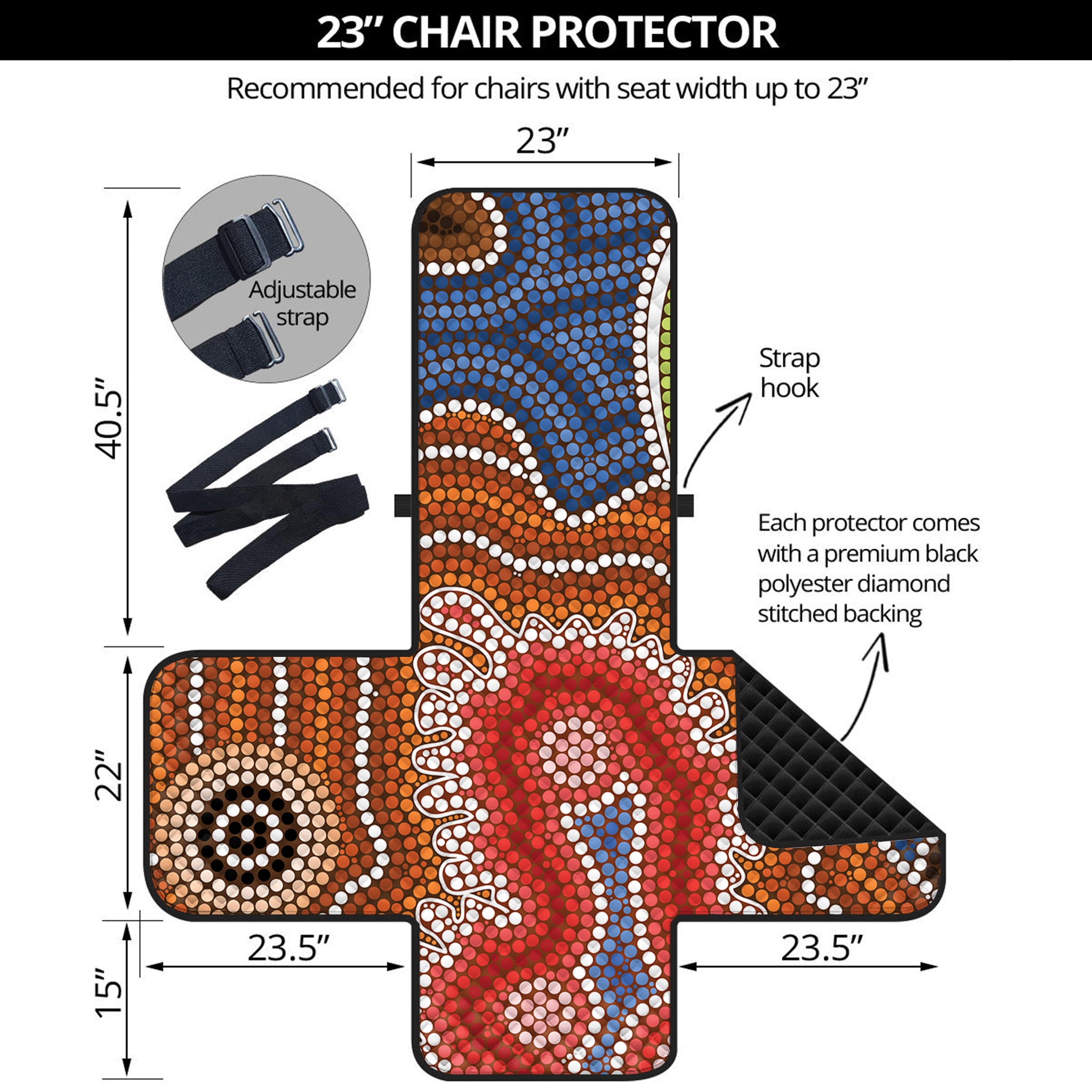 Australian Aboriginal Art Print Armchair Protector