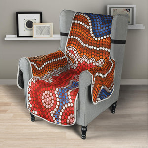 Australian Aboriginal Art Print Armchair Protector