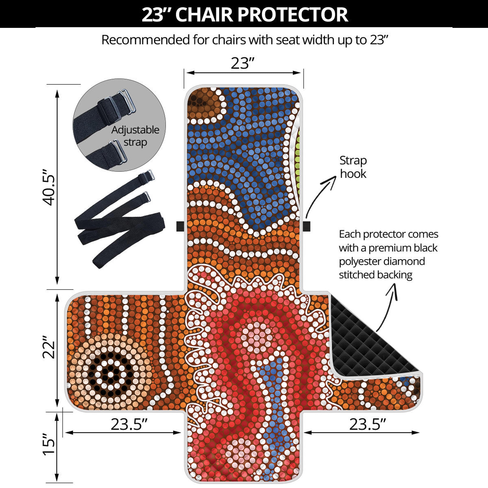 Australian Aboriginal Art Print Armchair Protector