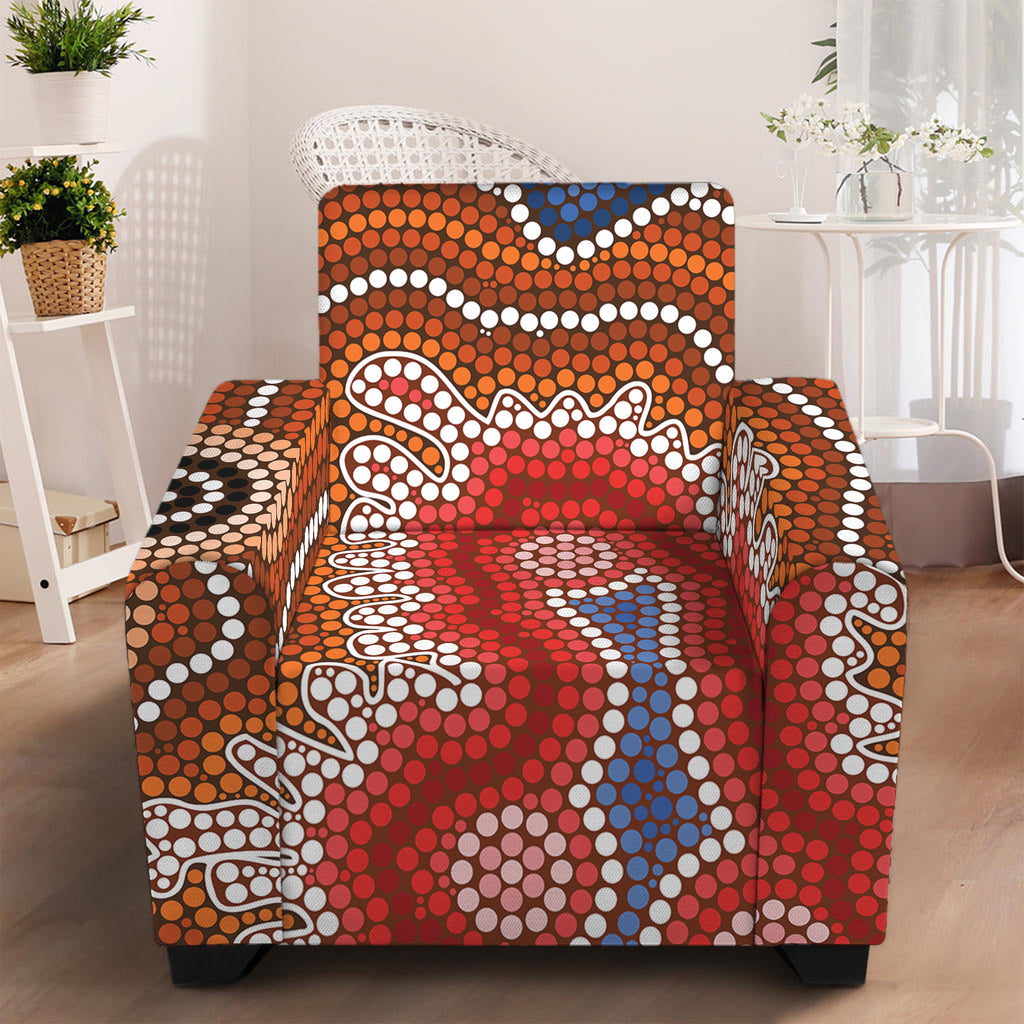 Australian Aboriginal Art Print Armchair Slipcover