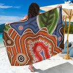 Australian Aboriginal Art Print Beach Sarong Wrap