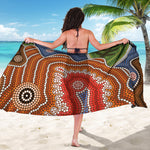 Australian Aboriginal Art Print Beach Sarong Wrap