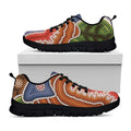 Australian Aboriginal Art Print Black Running Shoes