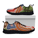 Australian Aboriginal Art Print Black Sneakers