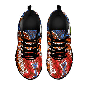 Australian Aboriginal Art Print Black Sneakers