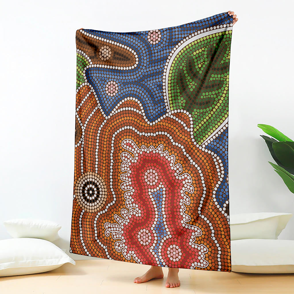 Australian Aboriginal Art Print Blanket