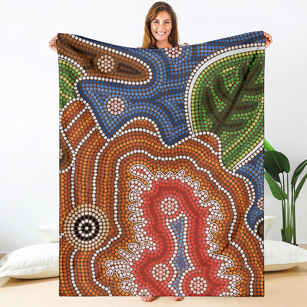 Australian Aboriginal Art Print Blanket