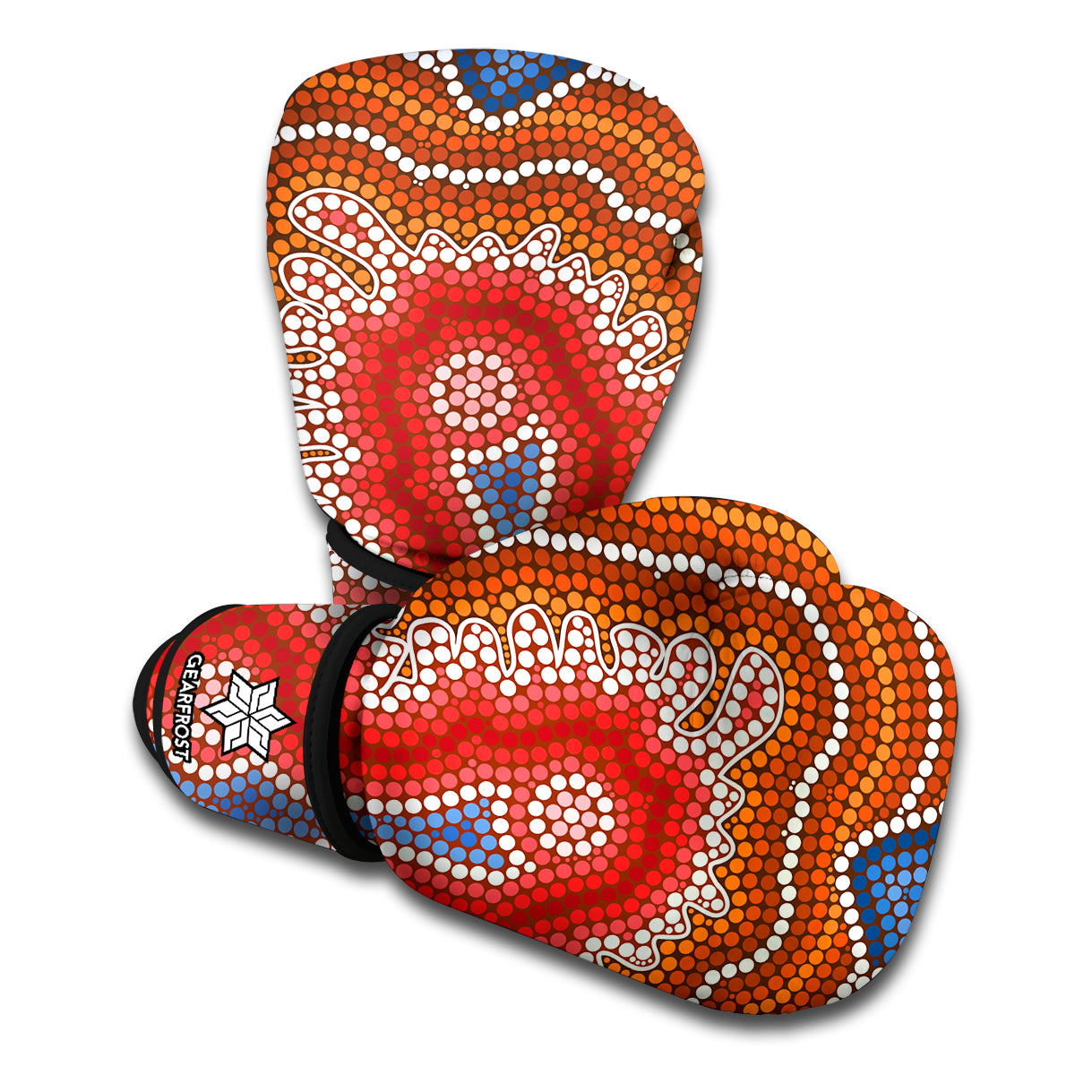 Australian Aboriginal Art Print Boxing Gloves