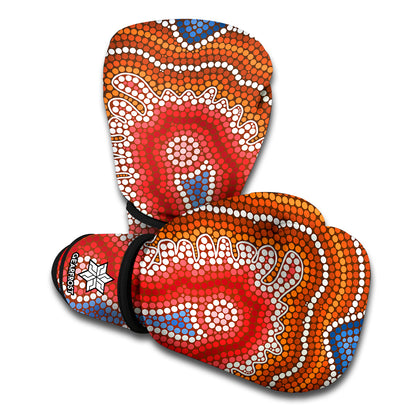 Australian Aboriginal Art Print Boxing Gloves