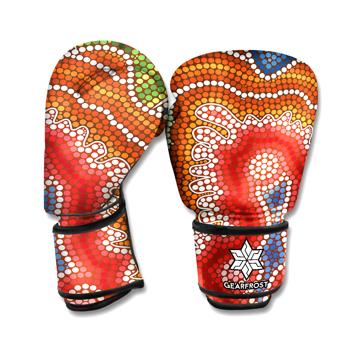 Australian Aboriginal Art Print Boxing Gloves