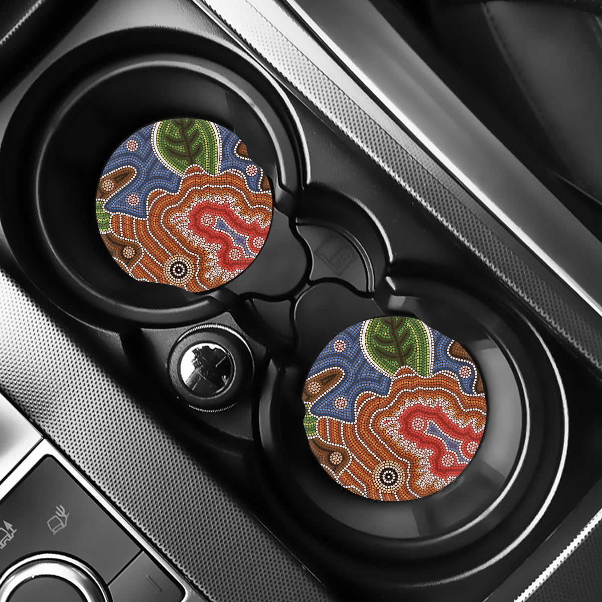 Australian Aboriginal Art Print Car Coasters