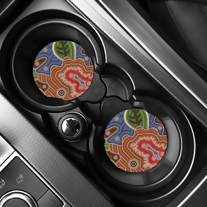 Australian Aboriginal Art Print Car Coasters