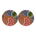 Australian Aboriginal Art Print Car Coasters