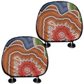 Australian Aboriginal Art Print Car Headrest Covers